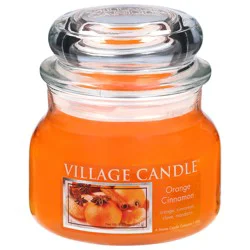 Village Candle Village Orange Cinnamon Small Glass Dome - 11 OZ