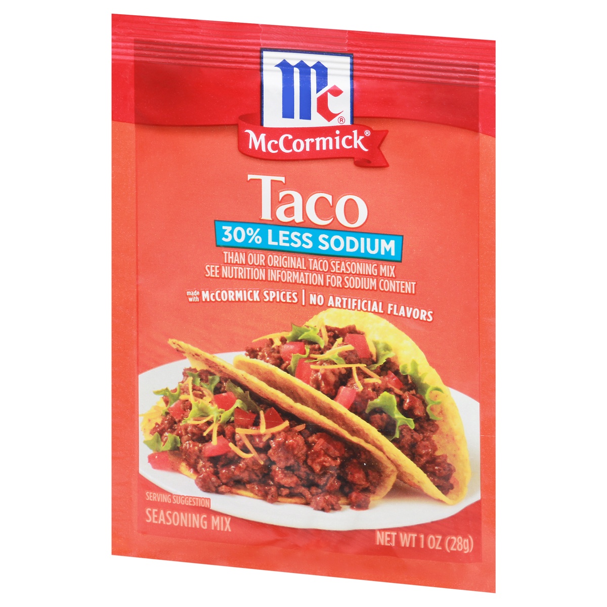 slide 3 of 11, McCormick 30% Less Sodium Taco Seasoning Mix, 1 oz