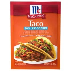 McCormick Taco Seasoning Mix - 30% Less Sodium, 1 oz