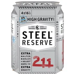 Steel Reserve High Gravity Lager 211 Beer 4 - 16 fl oz Cans