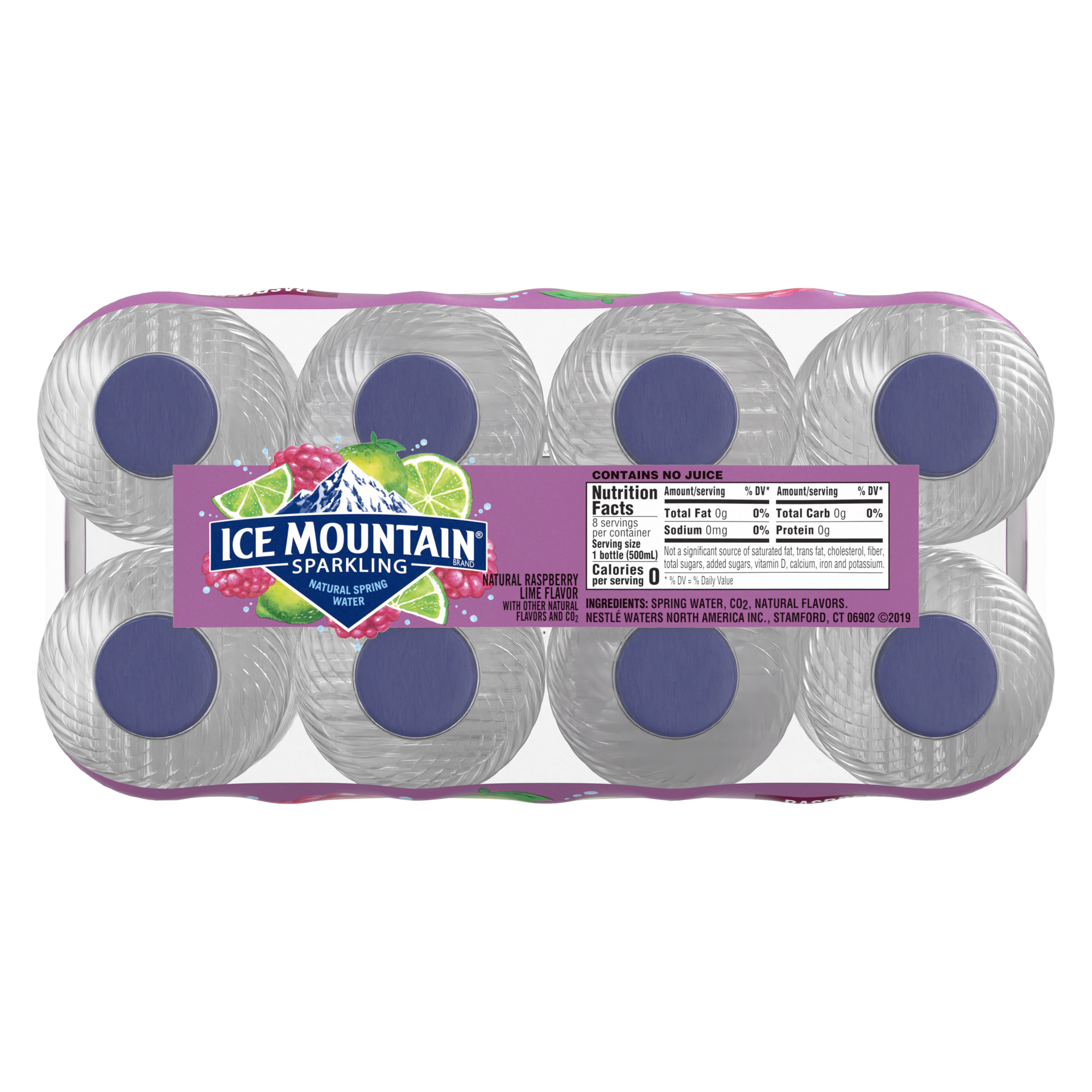 slide 4 of 5, Ice Mountain Sparkling Water, Raspberry Lime- 16.9 fl oz, 16.9 fl oz