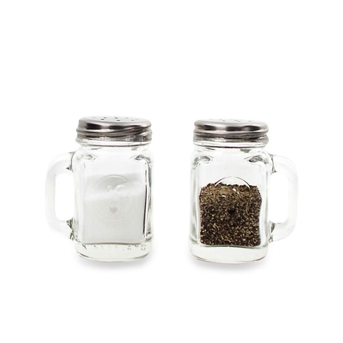 slide 1 of 1, Kikkerland Design Mason Jar Salt and Pepper Shaker Set, 1 ct