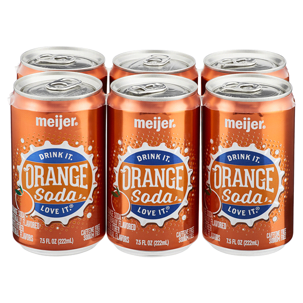 slide 1 of 2, Meijer Orange Soda Cans, 8 oz