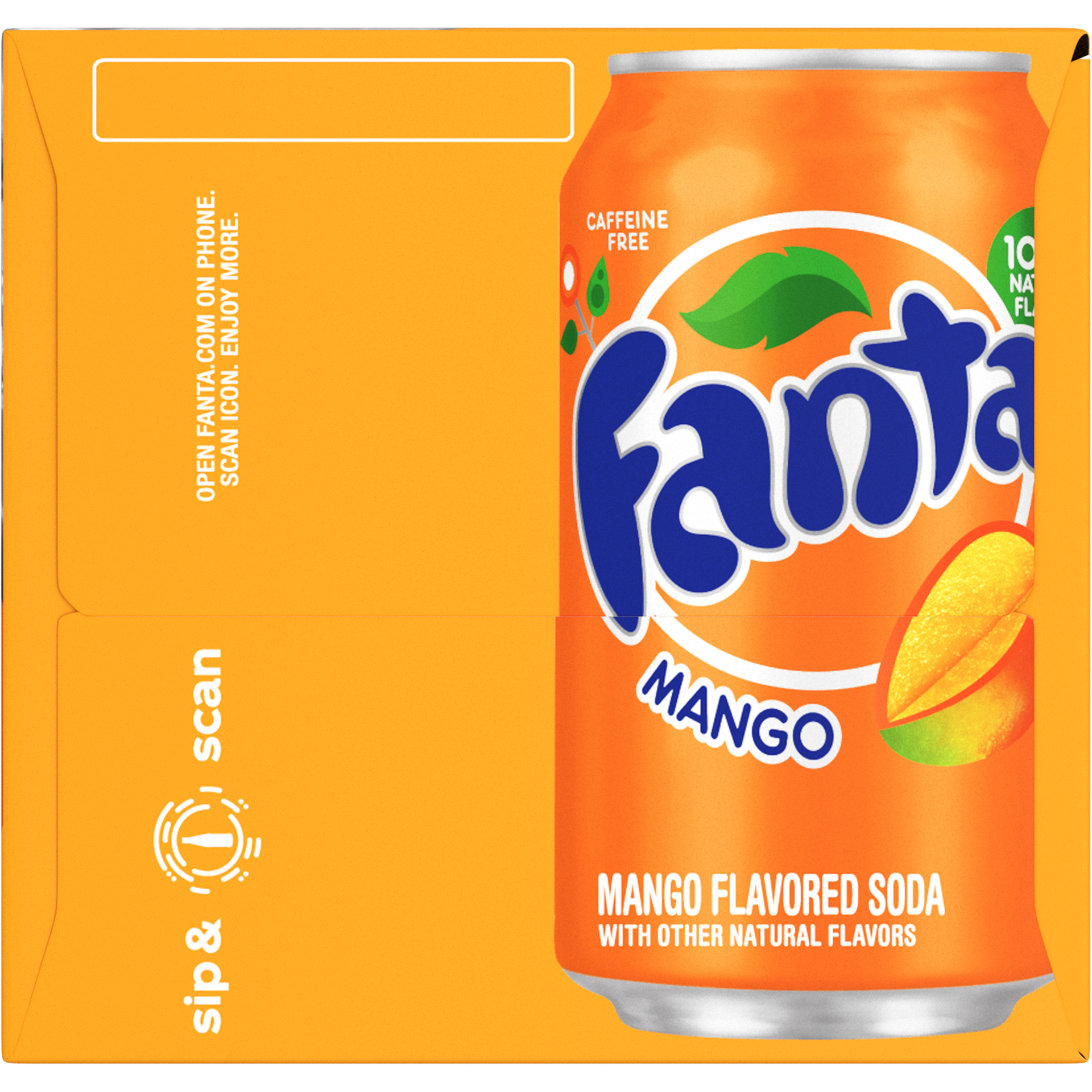 slide 4 of 7, Fanta Mango Fruit Flavored Soda Soft Drink, 12 fl oz, 12 Pack, 144 fl oz