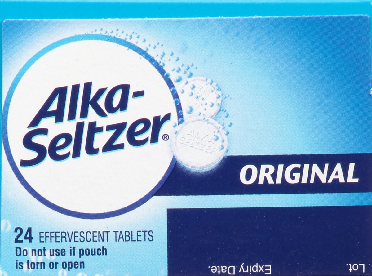slide 5 of 10, Alka-Seltzer Original Effervescent Tablets, 24 ct