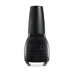 Sinful Colors Bold Color Nail Polish - Black On Black - 0.5 fl oz