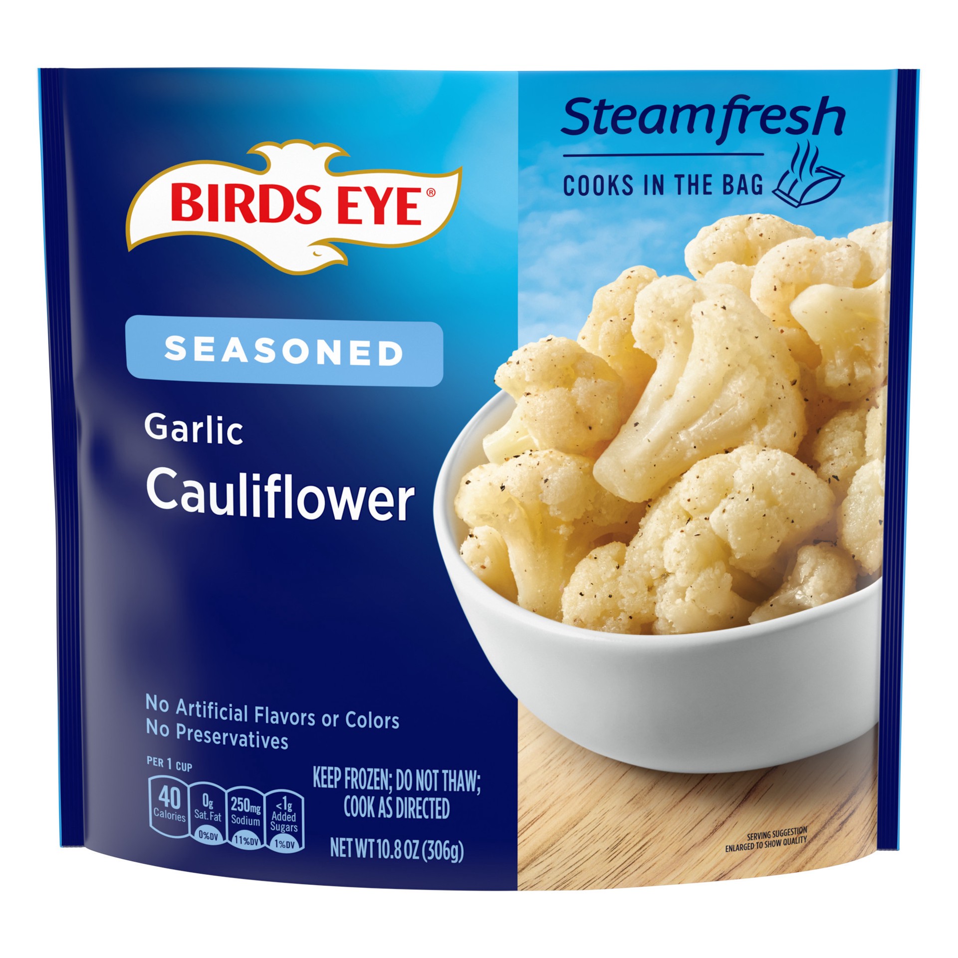 slide 1 of 5, Birds Eye Seasoned Garlic Cauliflower 10.8 oz, 10.8 oz