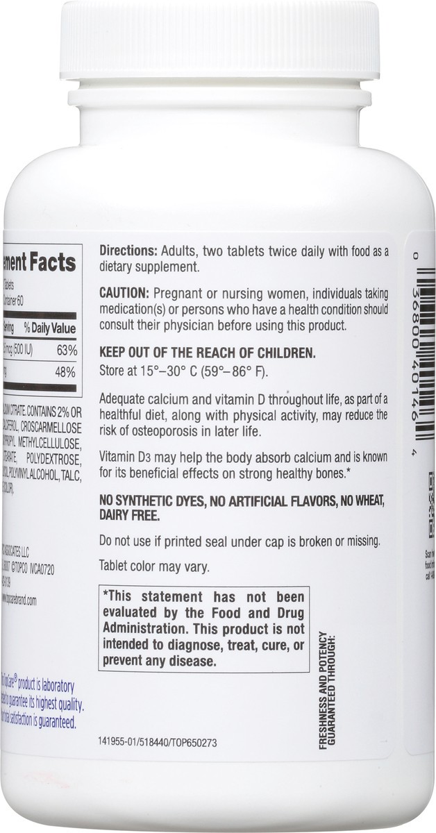 slide 2 of 9, TopCare Health Maximum Strength 630 mg Tablets Calcium Citrate 120 ea, 120 ct