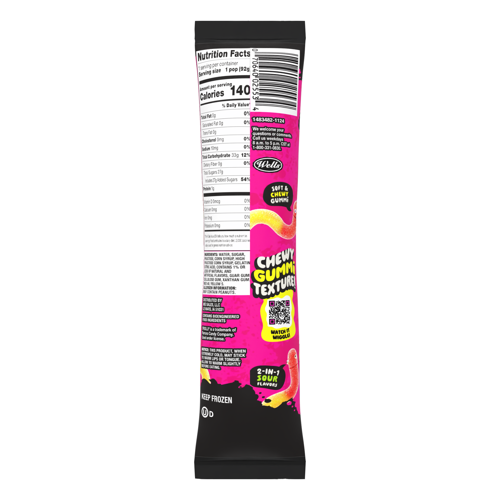 slide 4 of 4, Trolli Cherry Lemon Frozen Gummi Pops, 3 fl oz
