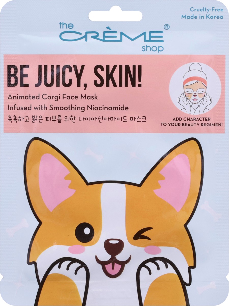 slide 5 of 13, The Crème Shop Animated Corgi Face Mask 0.88 oz, 0.88 oz