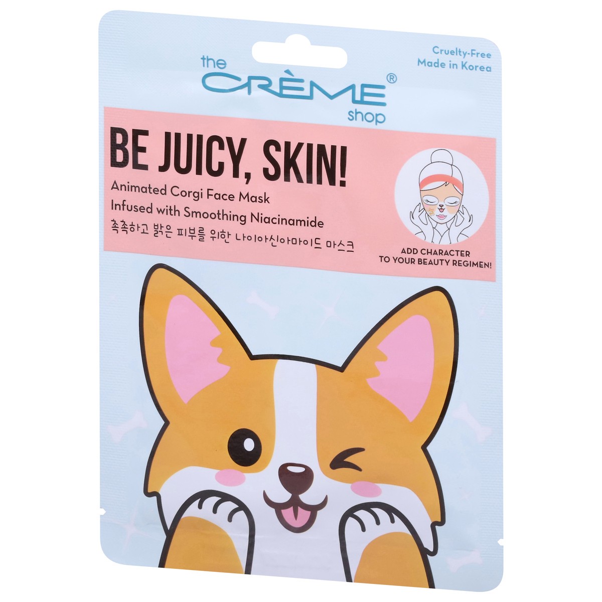 slide 9 of 13, The Crème Shop Animated Corgi Face Mask 0.88 oz, 0.88 oz