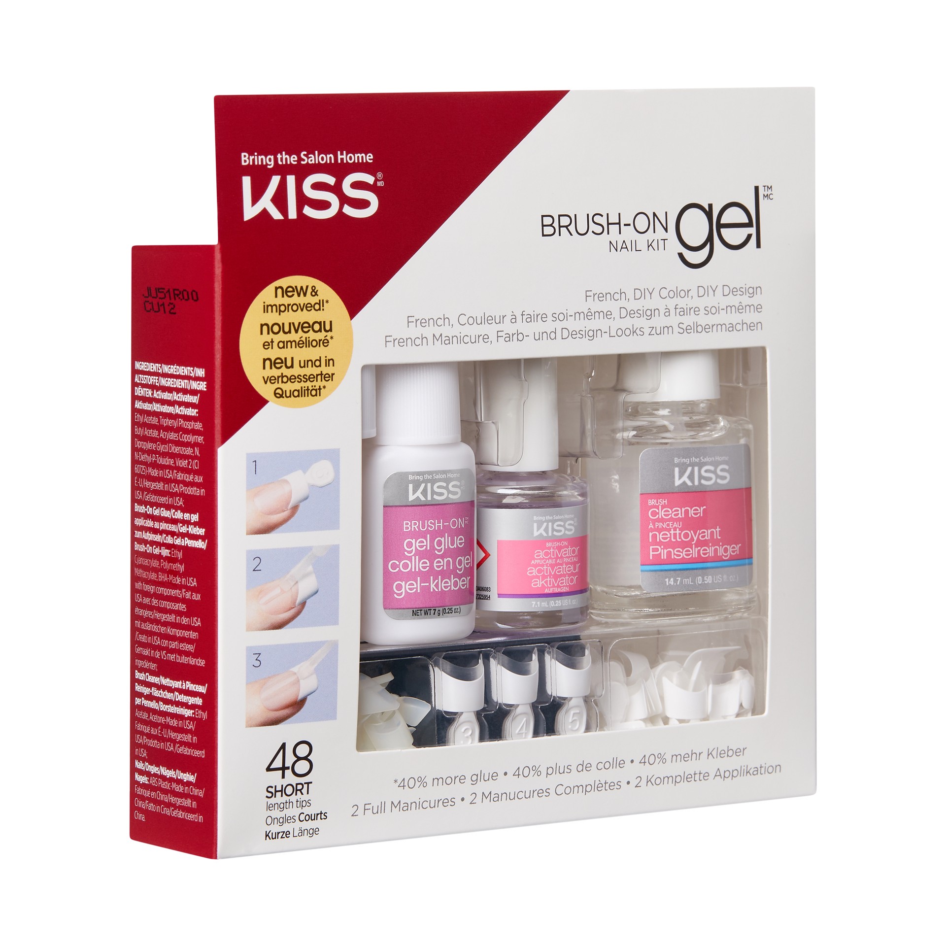 slide 2 of 5, Kiss Brush-On Gel Nail Kit 1 ea, 1 ct