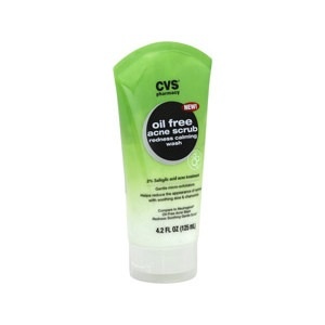 slide 1 of 1, CVS Pharmacy Oil Free Acne Scrub Redness Calming Wash, 4.2 fl oz; 125 ml