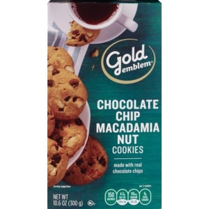slide 1 of 1, CVS Gold Emblem Chocolate Chip Macadamia Cookies, 12 oz; 340 gram