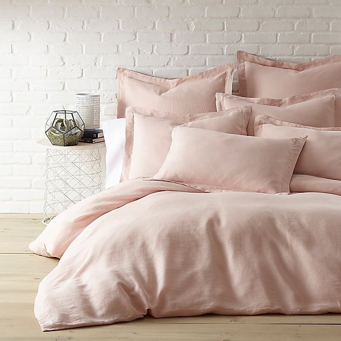 slide 1 of 1, Levtex Home Washed Linen Queen Duvet Cover - Blush, 1 ct