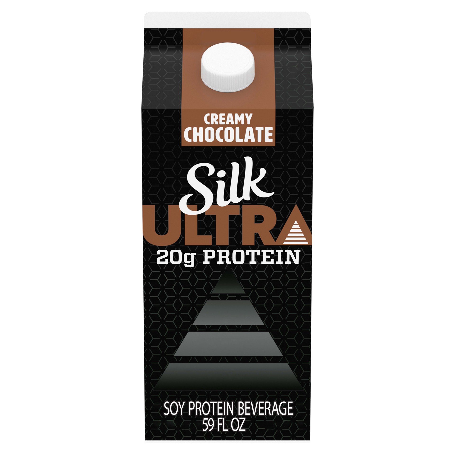 slide 1 of 14, Silk Ultra, 20G Complete Plant Based Protein Performance Drink, Creamy Chocolate, 59oz., Dairy-Free, Non-GMO Project Verified, 59 fl oz