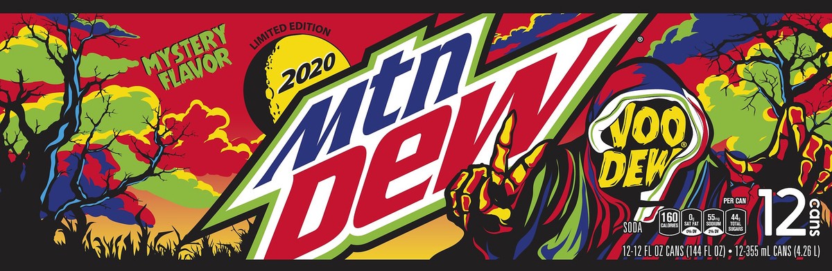 slide 3 of 6, Mountain Dew Voo Dew Soda Mystery 12 Fl Oz 12 Count, 12 ct; 12 fl oz