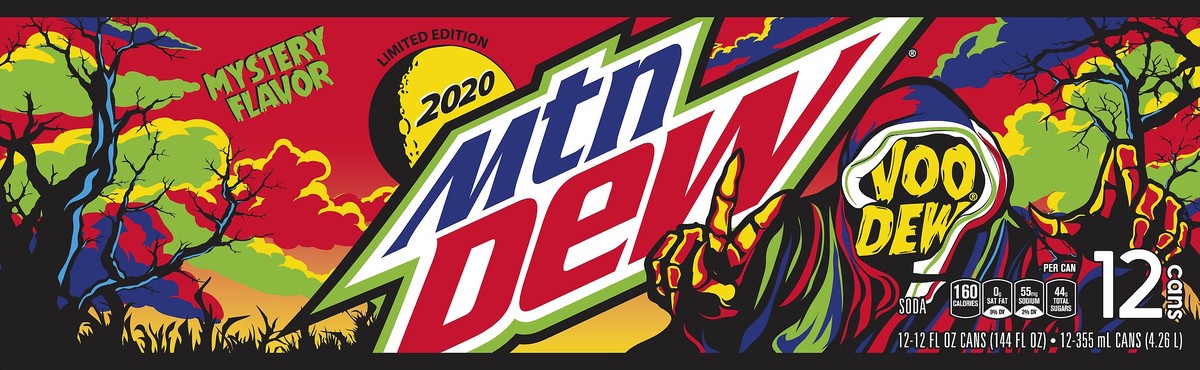 slide 5 of 6, Mountain Dew Voo Dew Soda Mystery 12 Fl Oz 12 Count, 12 ct; 12 fl oz