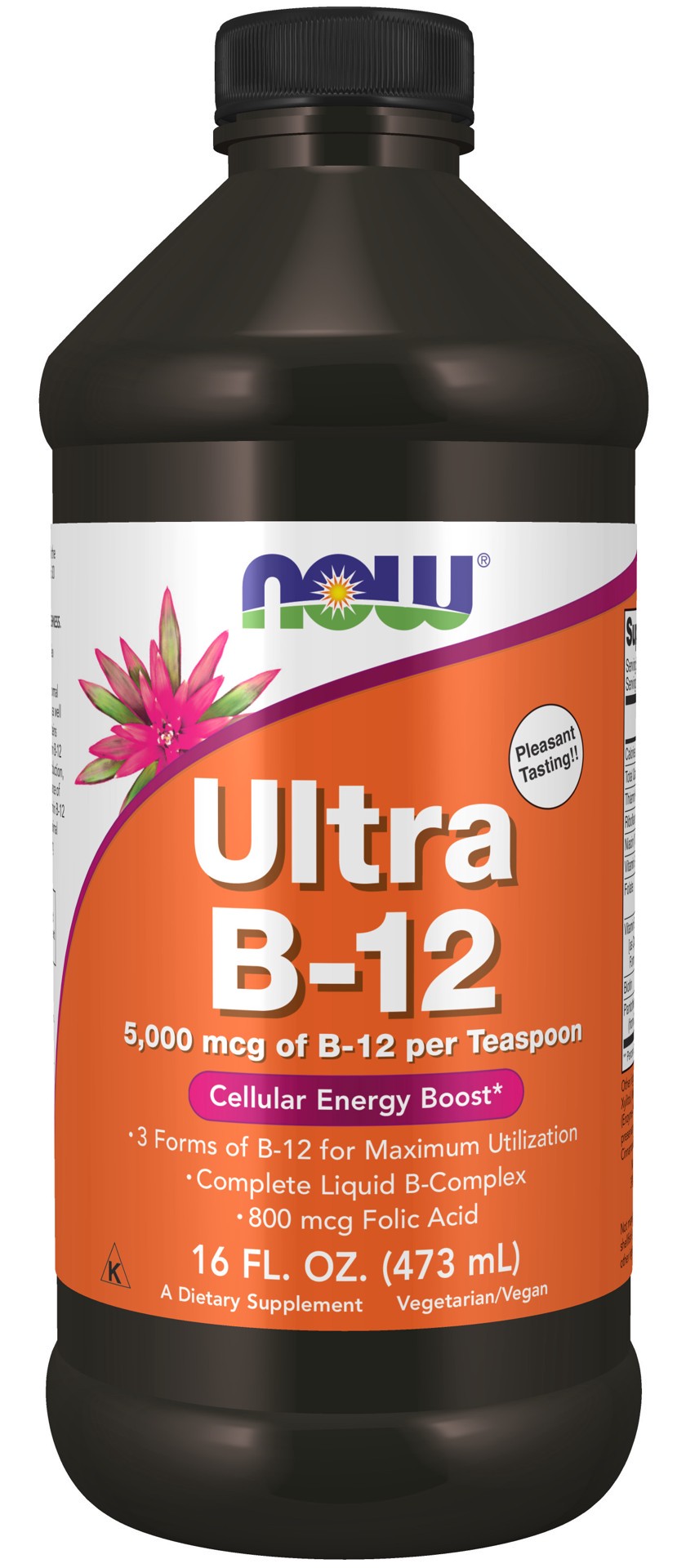 slide 1 of 4, NOW Ultra B-12 Liquid - 16 oz., 16 oz