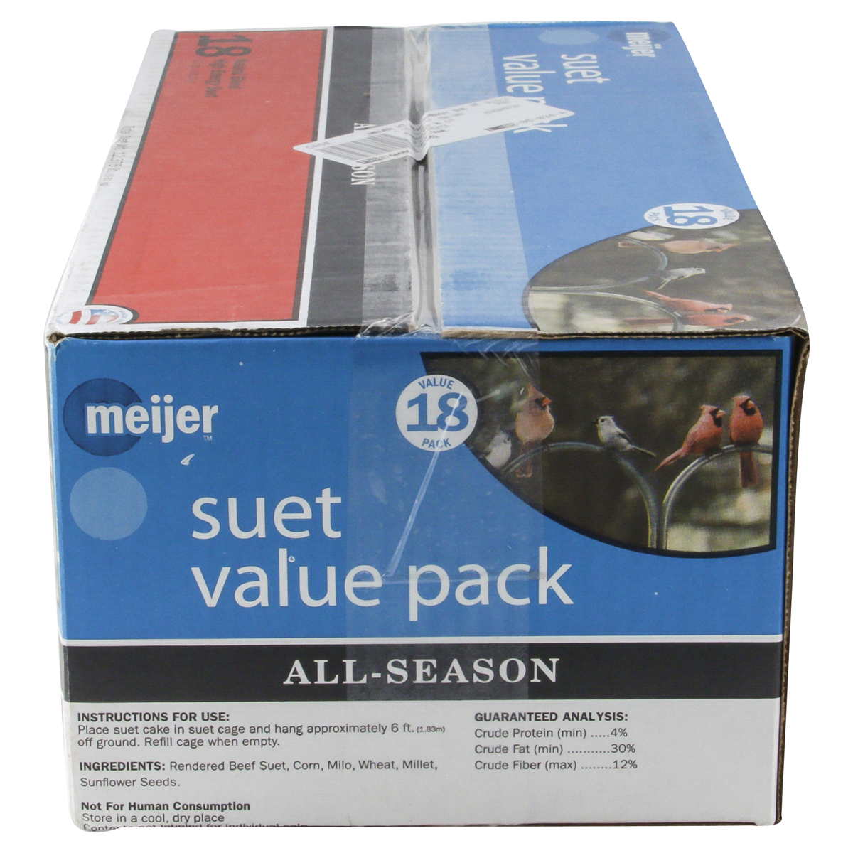 slide 3 of 6, Meijer Natural Blend All Season Wild Bird Suet, Value Pack, 18 ct