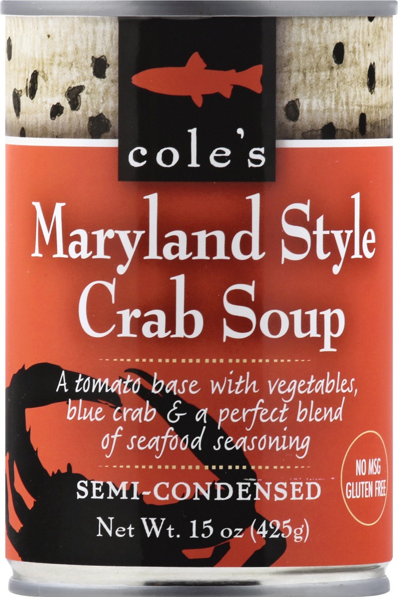 slide 10 of 12, Cole's Semi-Condensed Maryland Style Crab Soup 15 oz, 15 oz