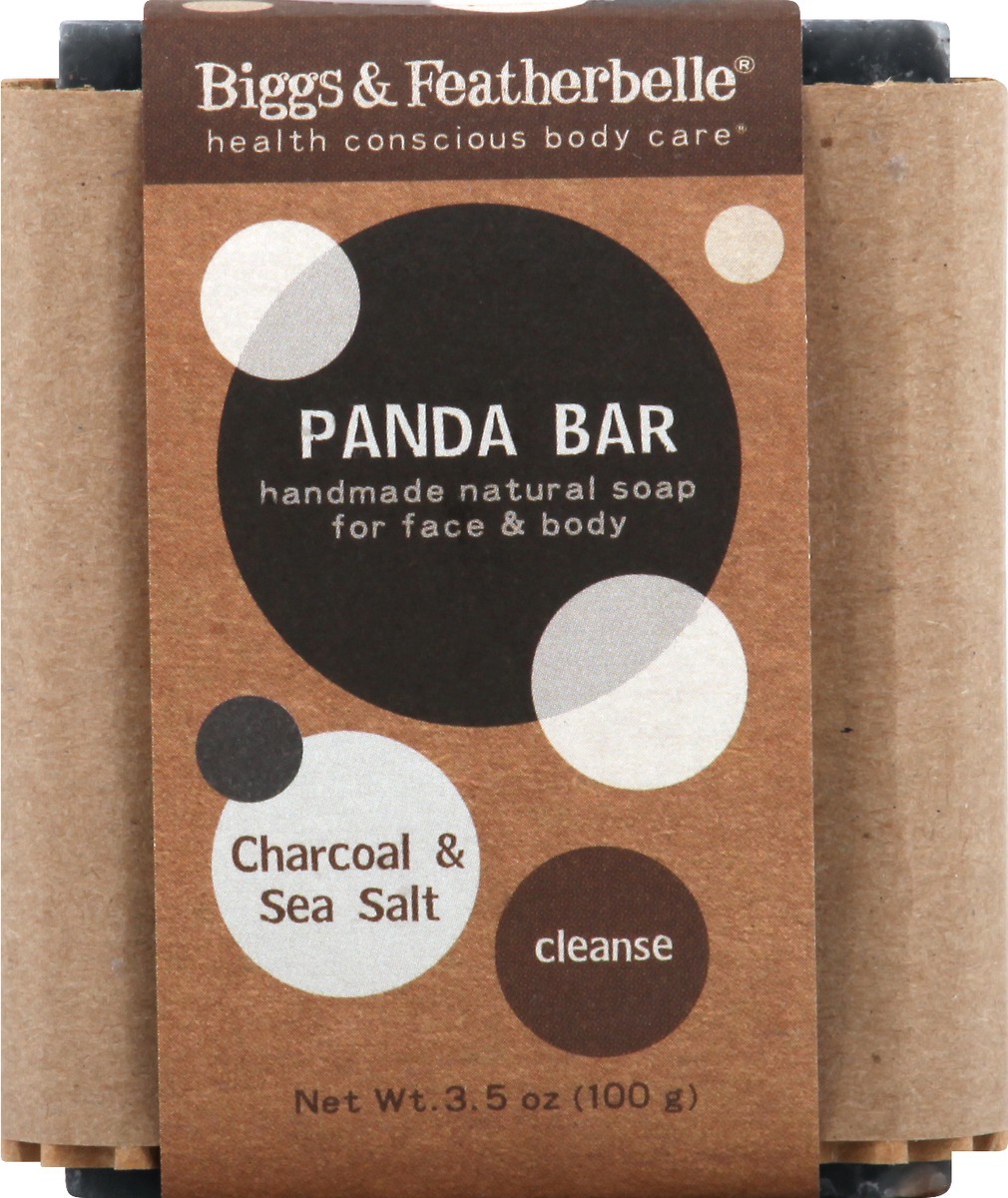 slide 5 of 9, Biggs & Featherbelle Cleanse Charcoal & Sea Salt Panda Bar Soap 3.5 oz, 3.5 oz