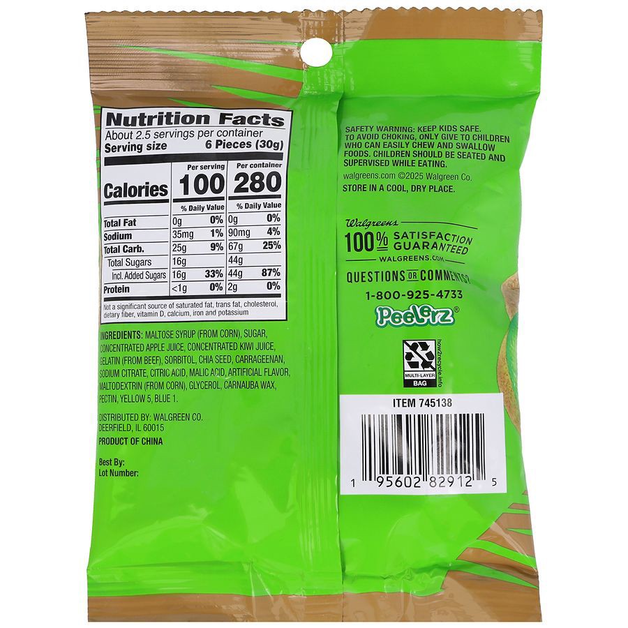 slide 3 of 5, Nice! Gummy Peelable Candy Kiwi, 2.82 oz