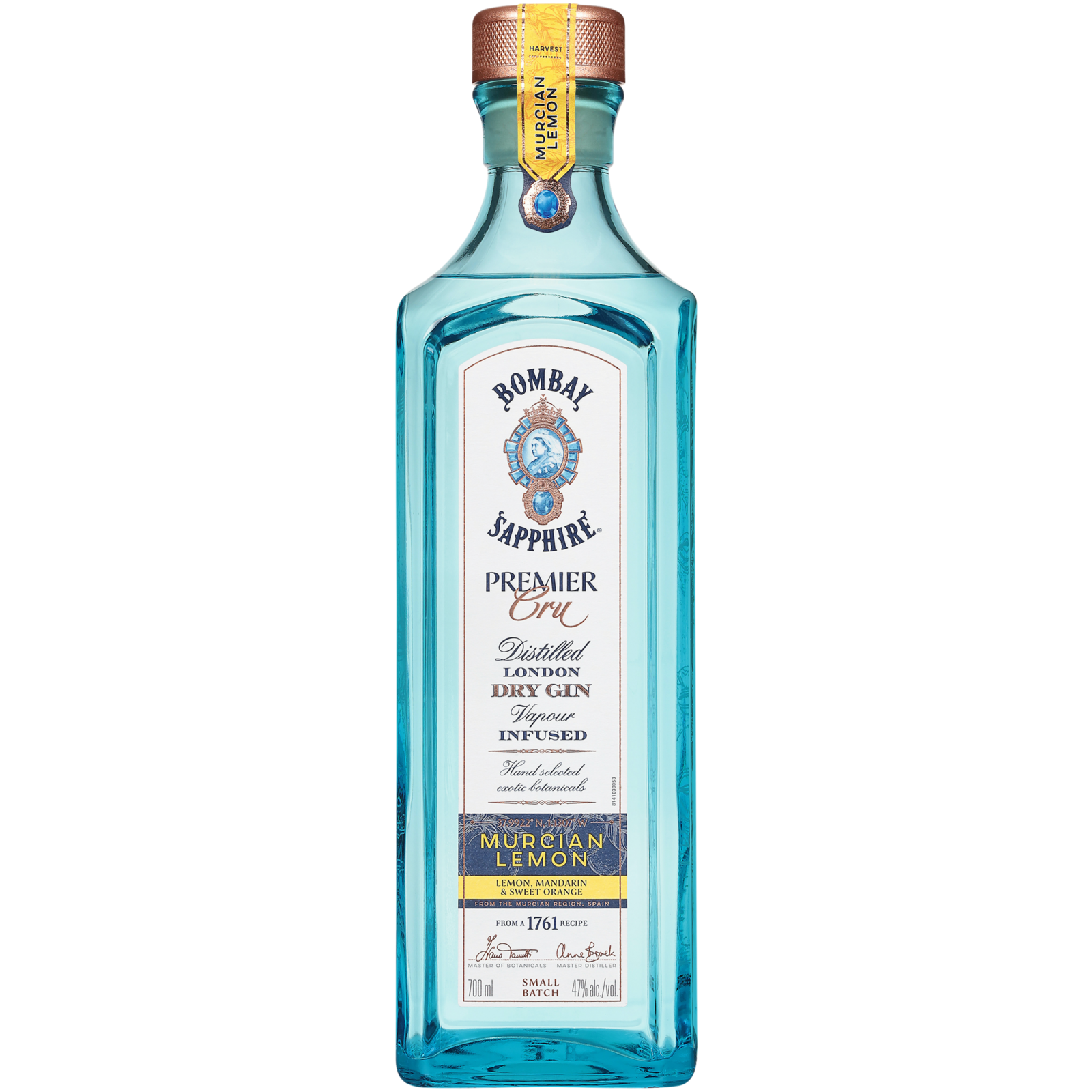 slide 3 of 5, Bombay Premier Cru Murcian Lemon Dry Gin 700 ml, 700 ml