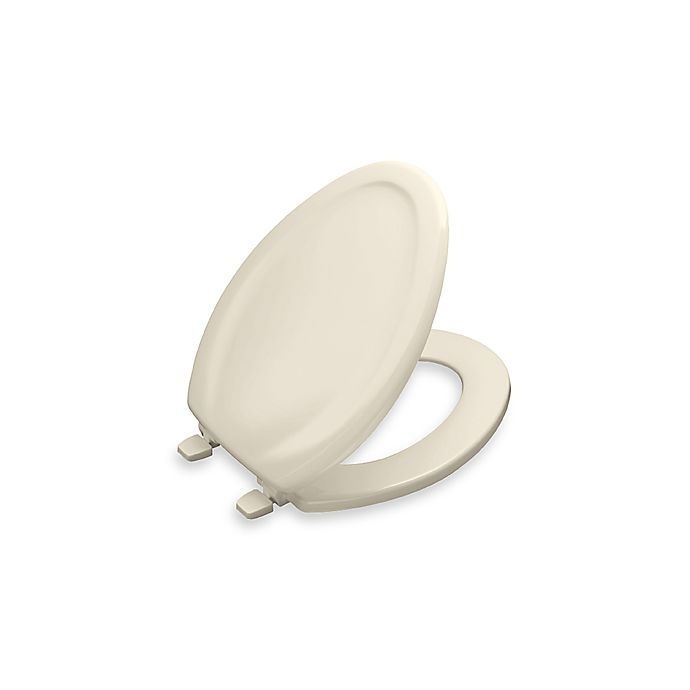 slide 1 of 1, Kohler Stonewood Elongated Toilet Seat - Almond, 1 ct