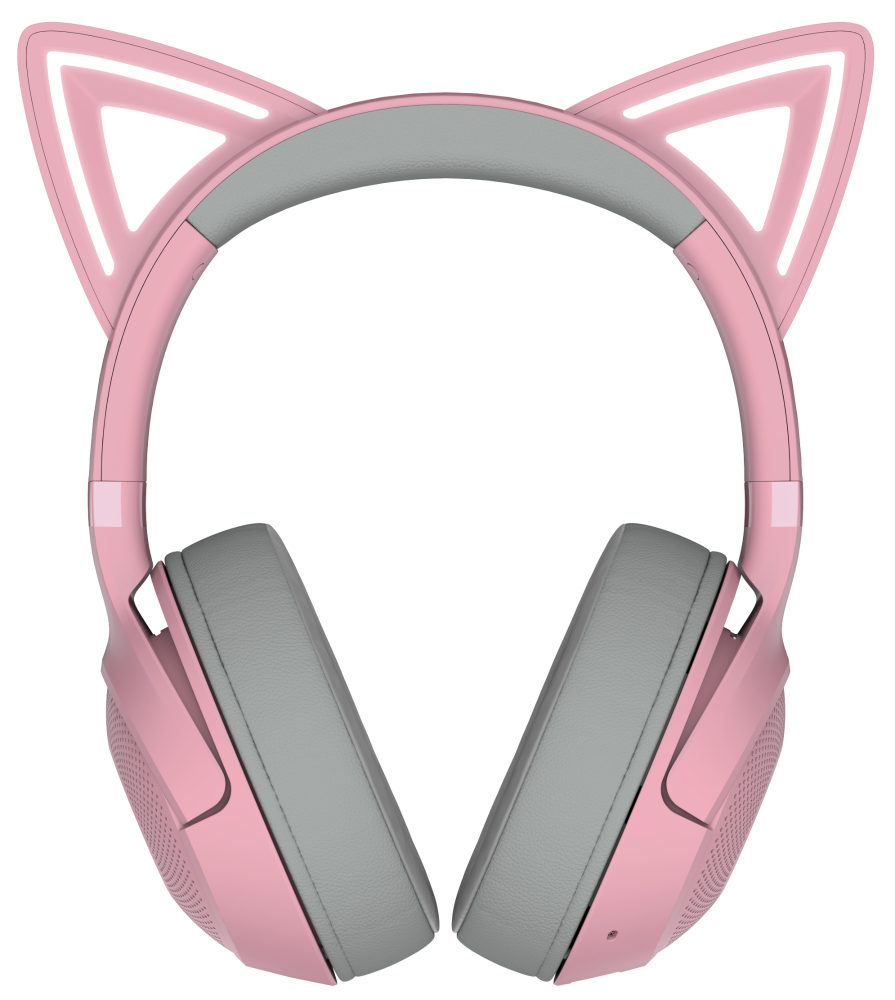 slide 5 of 5, Razer Kraken Kitty V2 USB Headset with RGB Kitty Ears - Quartz Edition, 1 ct