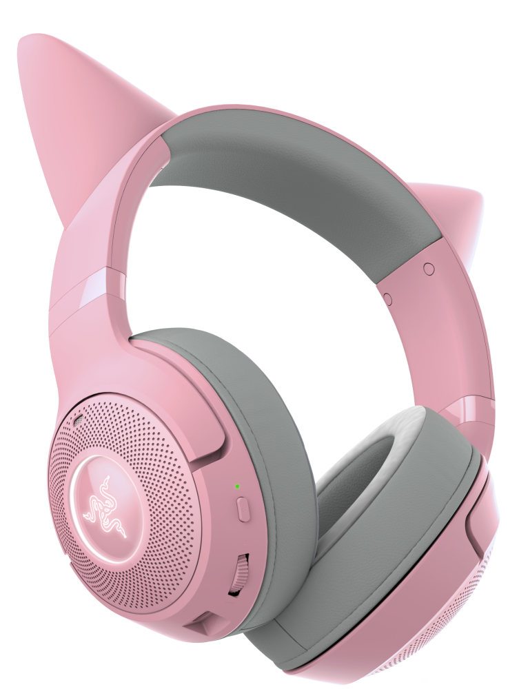 slide 3 of 5, Razer Kraken Kitty V2 USB Headset with RGB Kitty Ears - Quartz Edition, 1 ct