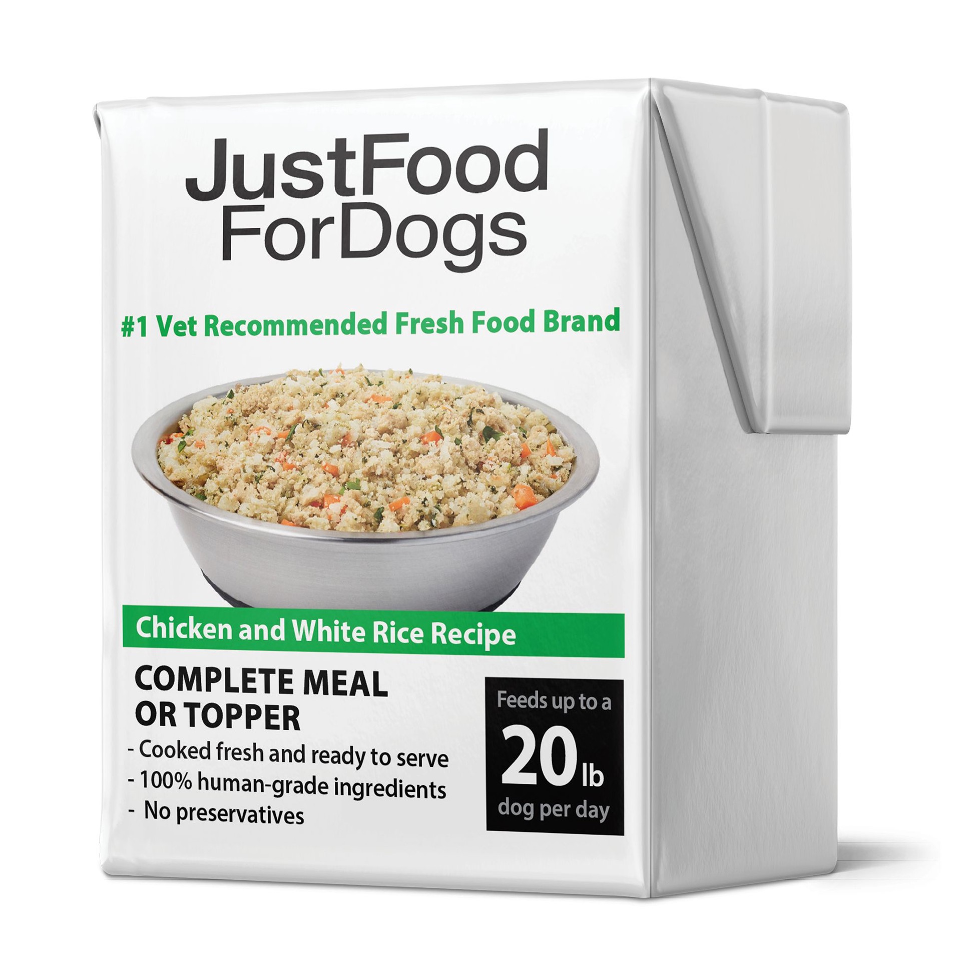slide 1 of 1, JustFoodForDogs Pantry Fresh Dog Food, Chicken and White Rice, 12.5 oz., 12.5 oz