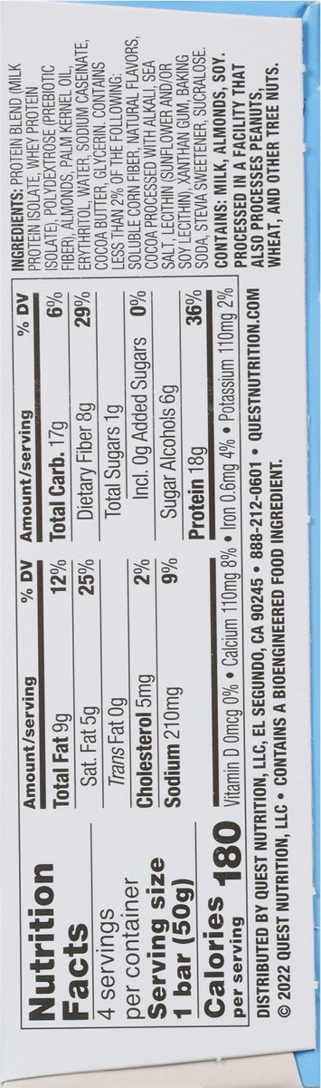 slide 2 of 9, Quest Dipped Cookies & Cream Protein Bars, 4 ct
