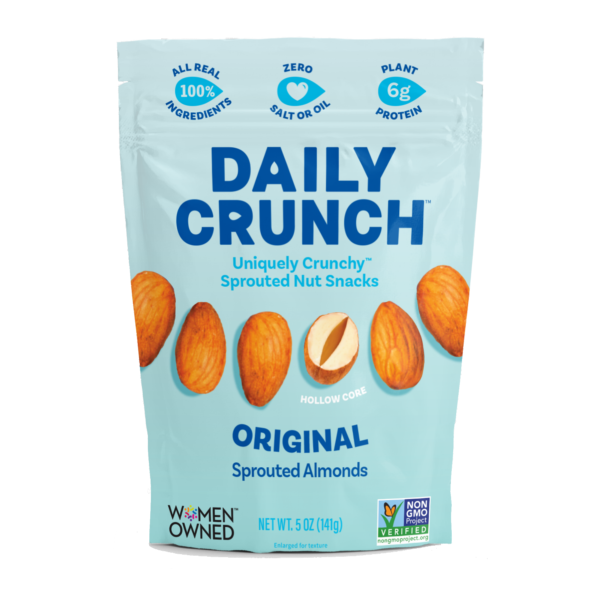 slide 1 of 14, Daily Crunch Sprouted Almonds, 5 oz