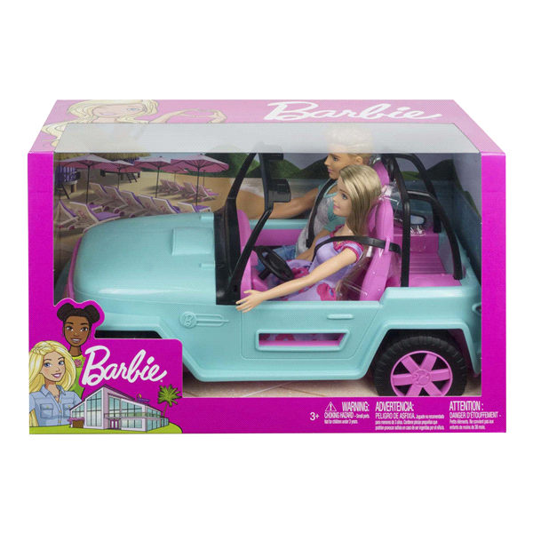 slide 1 of 1, Barbie Dolls and Vehicle, 1 ct