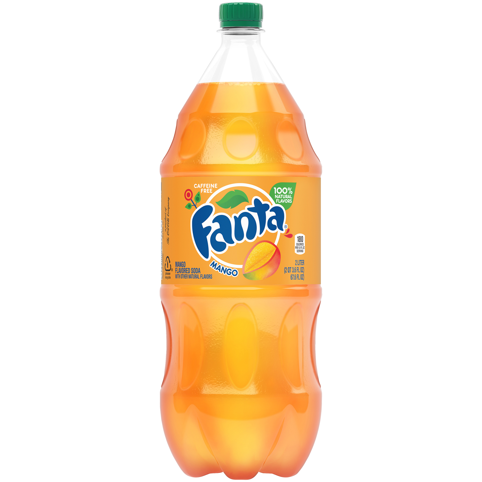 slide 1 of 8, Fanta Mango Fruit Flavored Soda Soft Drink, 2 Liters, 67.60 fl oz
