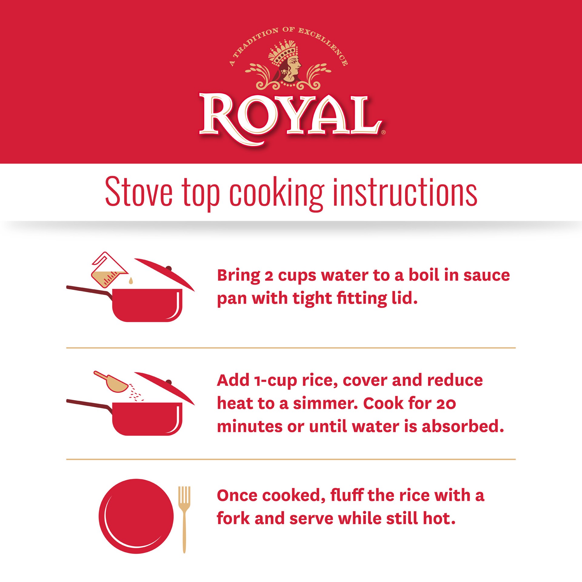 slide 6 of 8, Royal Authentic Royal Basmati White Rice, 40 lbs, 640