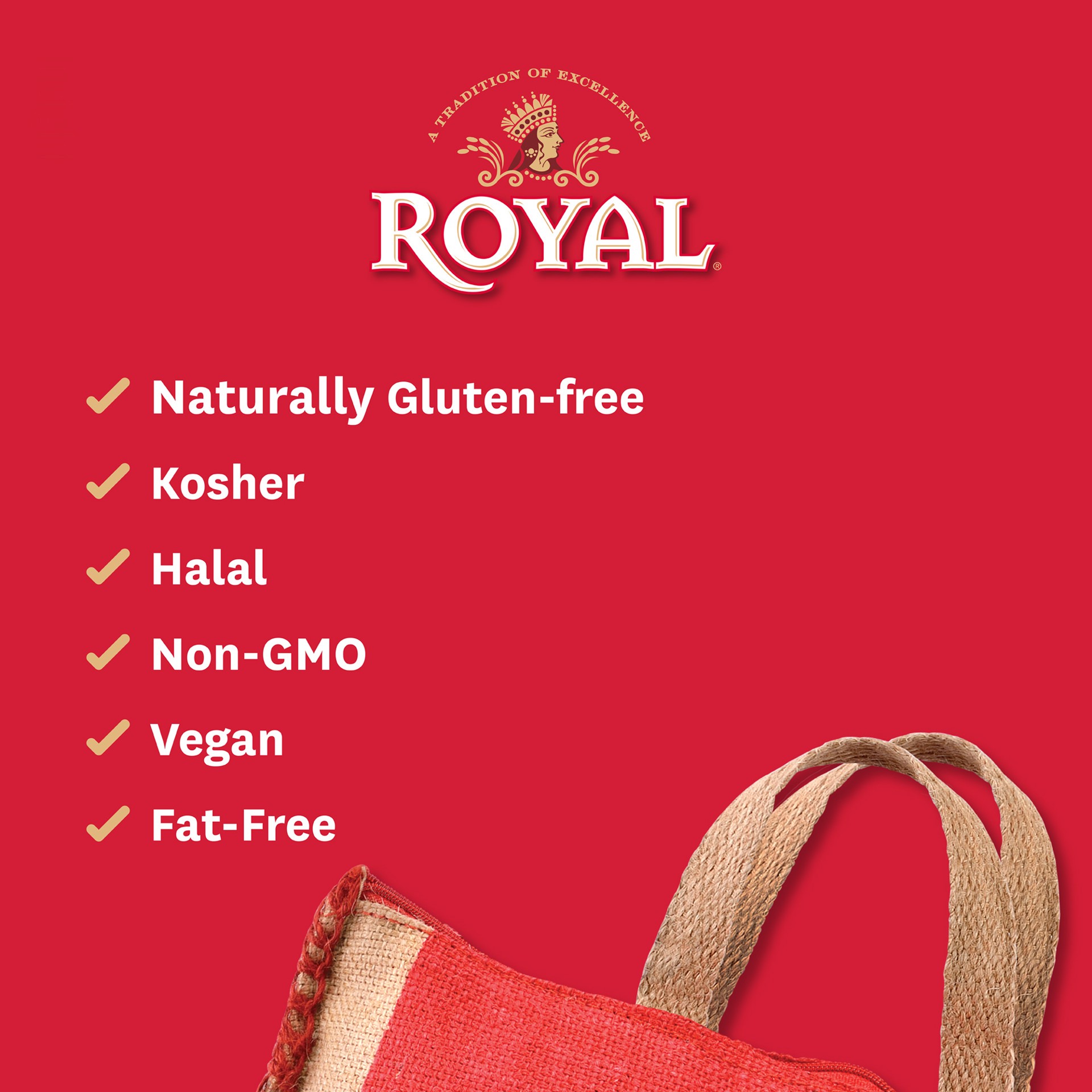 slide 4 of 8, Royal Authentic Royal Basmati White Rice, 40 lbs, 640