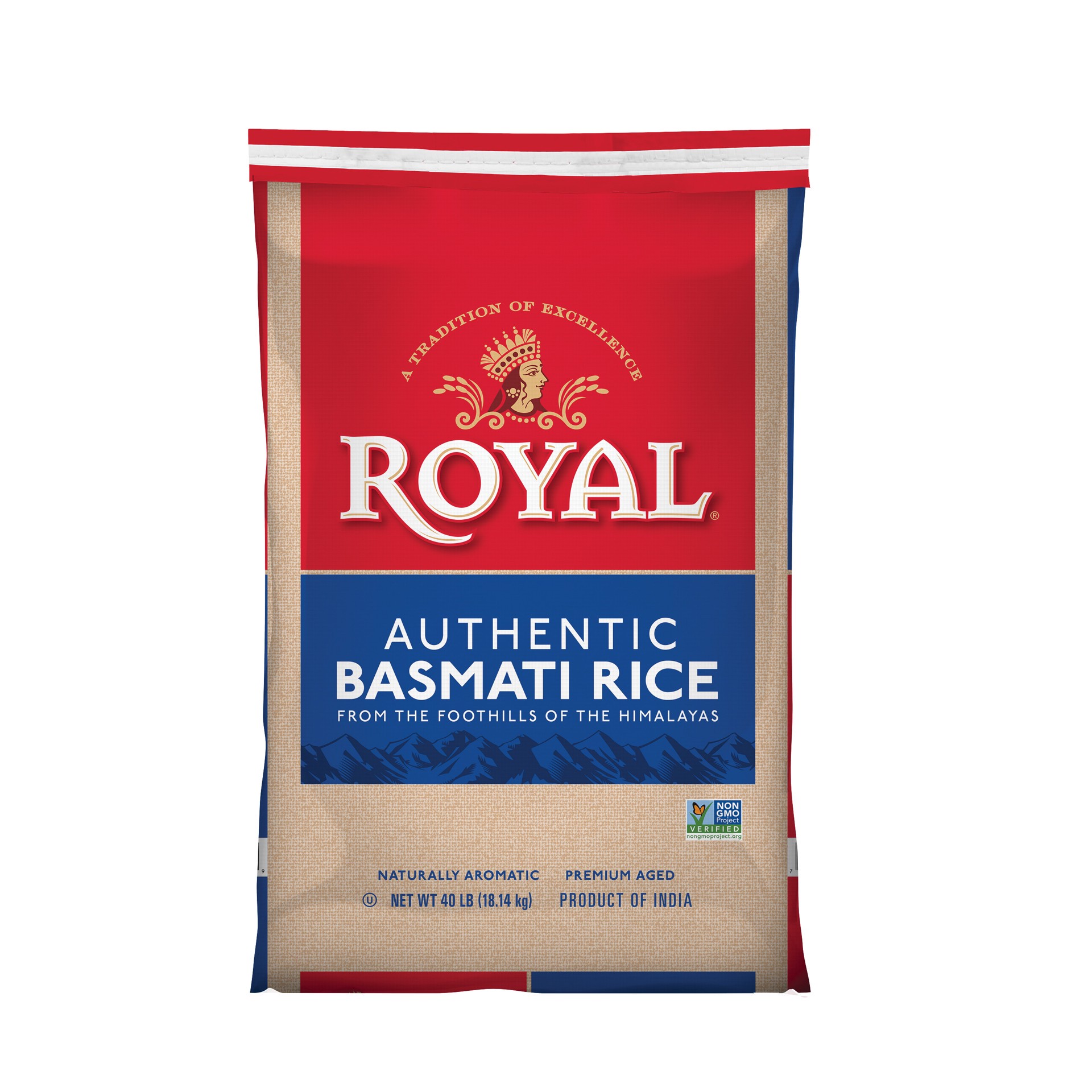 slide 1 of 8, Royal Authentic Royal Basmati White Rice, 40 lbs, 640