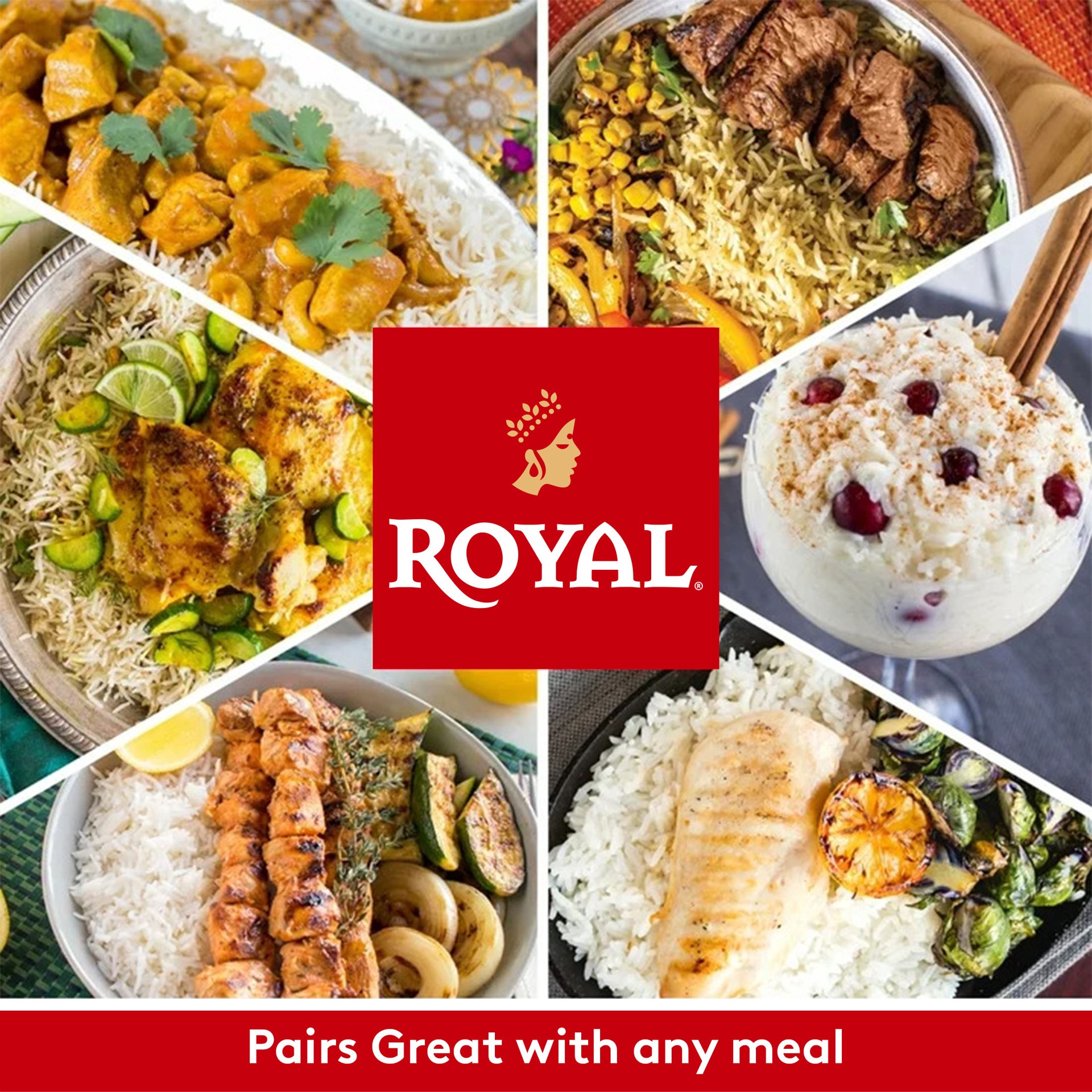 slide 3 of 8, Royal Authentic Royal Basmati White Rice, 40 lbs, 640