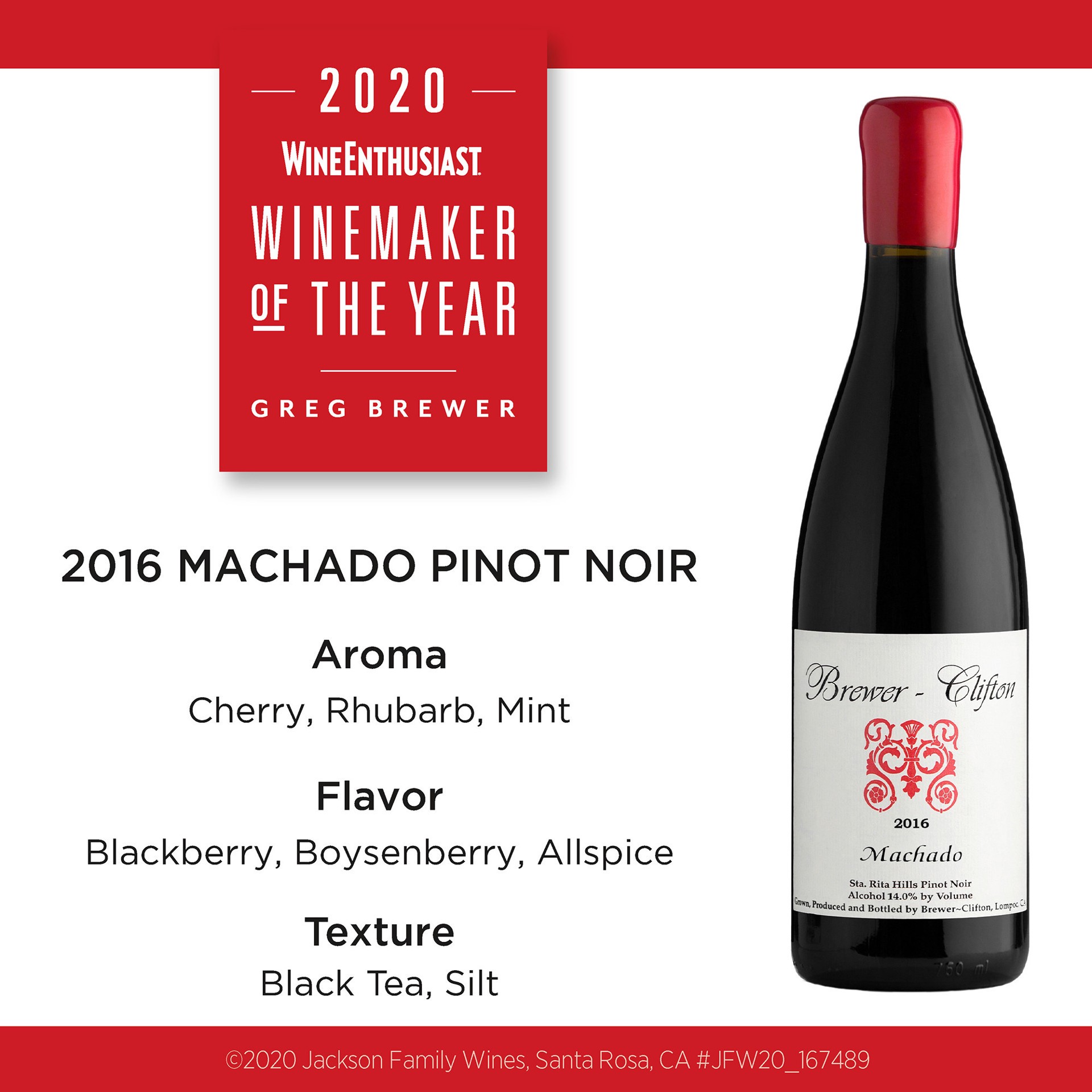 slide 2 of 2, Brewer-Clifton Machado Pinot Noir Red Wine, 750ml, 750 ml
