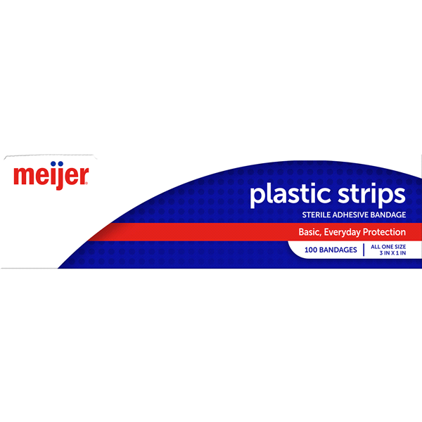 slide 11 of 29, Meijer Plastic Bandages 1"x3", 100 ct