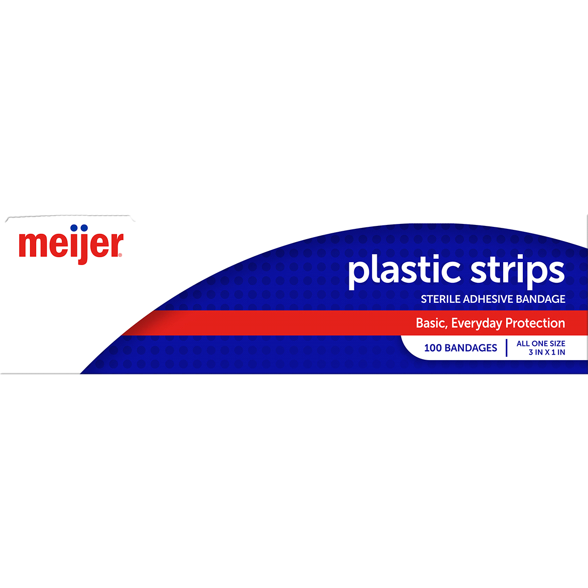 slide 7 of 29, Meijer Plastic Bandages 1"x3", 100 ct