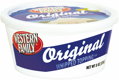 slide 1 of 1, Western Family Original Whipped Topping, 8 oz