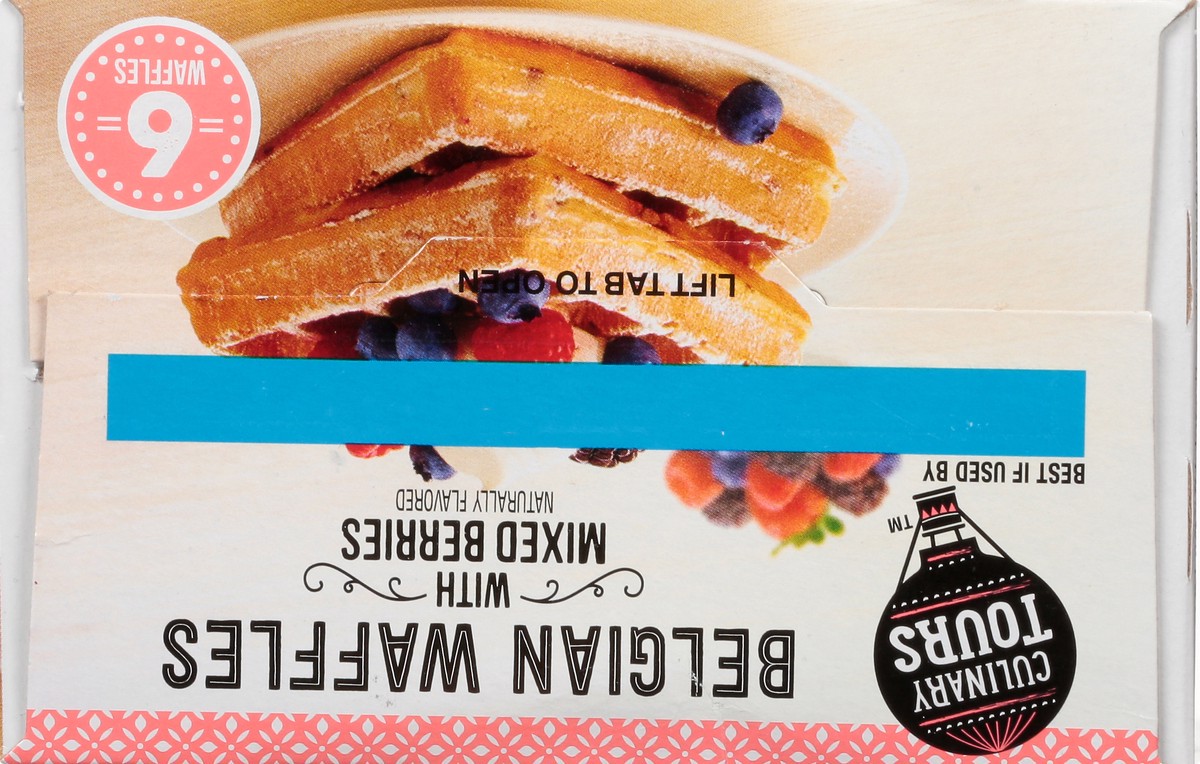 slide 8 of 9, Culinary Tours Belgian With Mixed Berries Waffles 6 ea, 13.75 oz