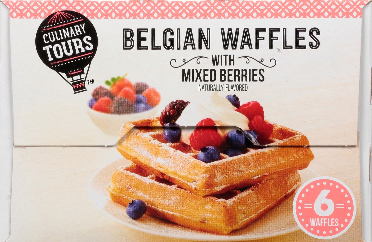 slide 6 of 9, Culinary Tours Belgian With Mixed Berries Waffles 6 ea, 13.75 oz