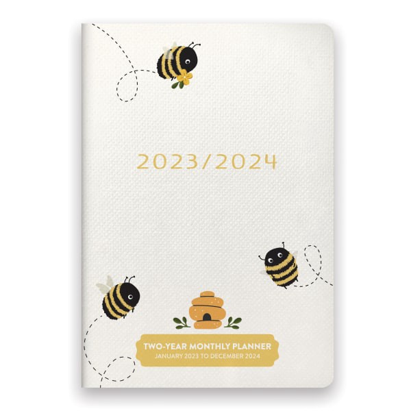 slide 1 of 9, Orange Circle Studio 24-Month Monthly Pocket Planner, 6-1/2" X 4-1/2", Buzzy Bees, January 2023 To December 2024, 1 ct