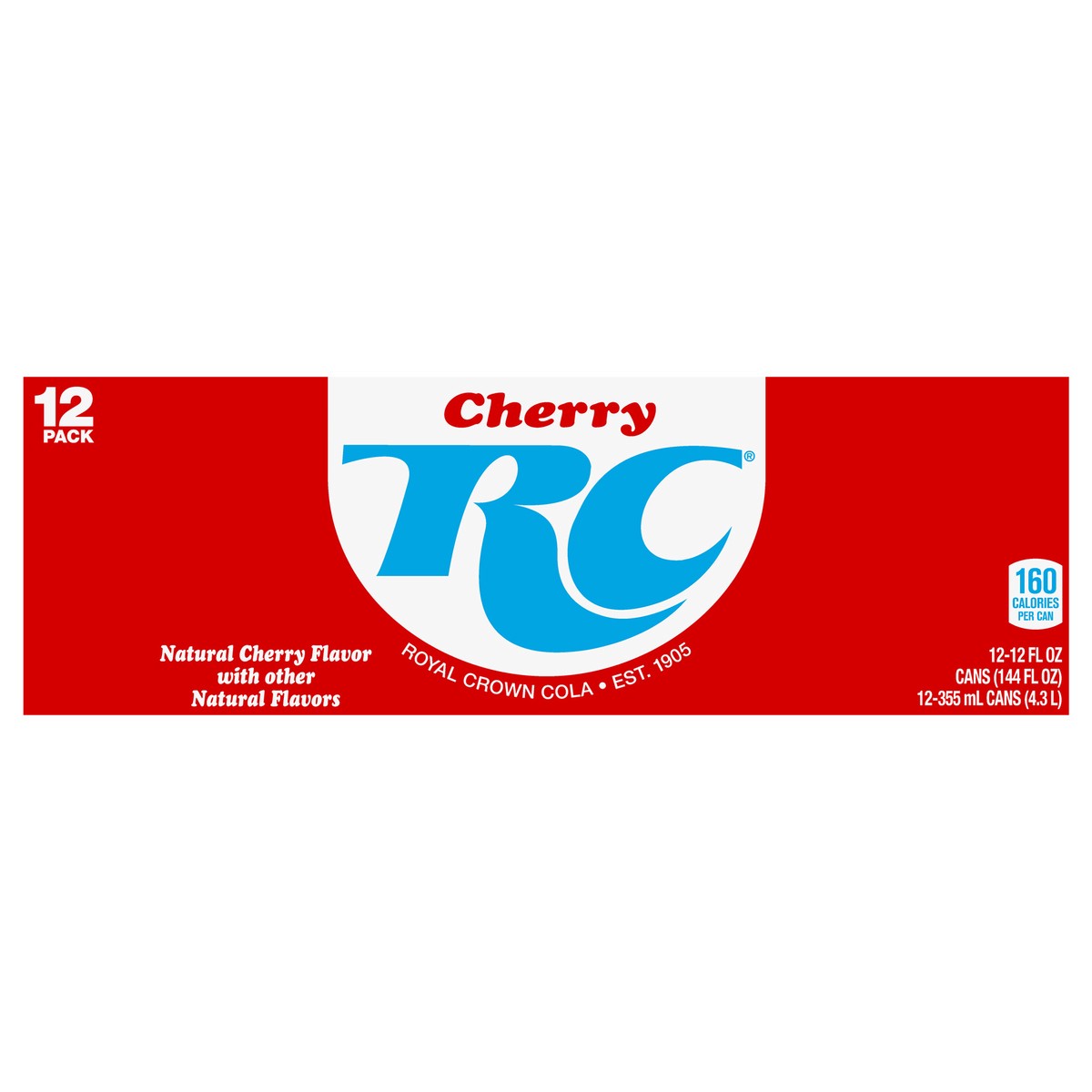 slide 9 of 9, RC Cola RC Cherry Cola Soda, 12 ct