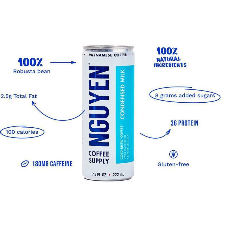 slide 4 of 5, Nguyen Coffee Supply Condensed Milk Vietnamese Coffee 7.5 fl oz, 7.5 fl oz