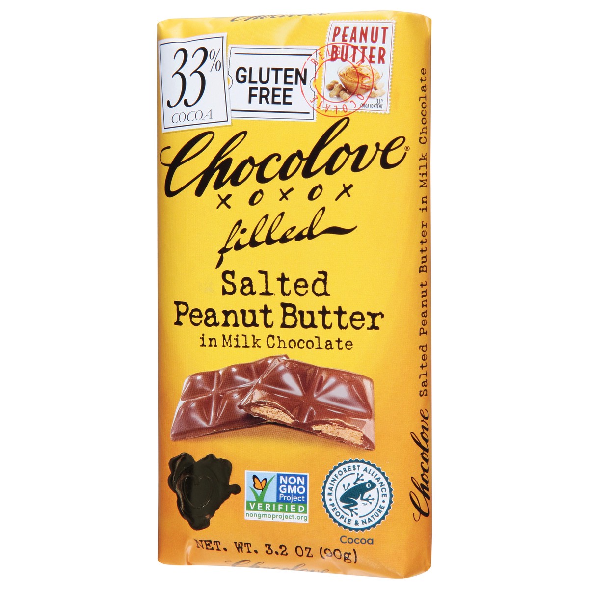 slide 3 of 9, Chocolove Filled Salted Peanut Butter In Milk Chocolate, 33% Cocoa Content, 3.2 oz